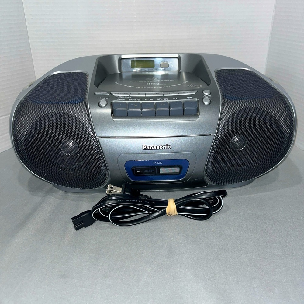 PANASONIC RX-D29 Boombox Portable FM Radio CD Tape Player - Tested Works Great!